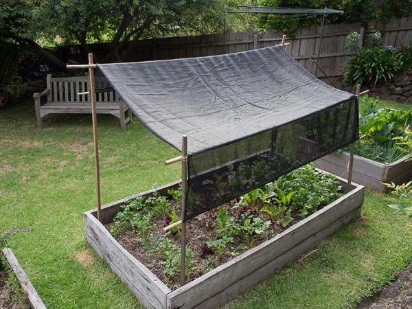 how to install shade cloth over garden