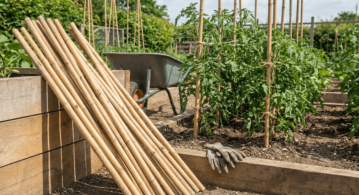 heavy duty bamboo stakes garden
