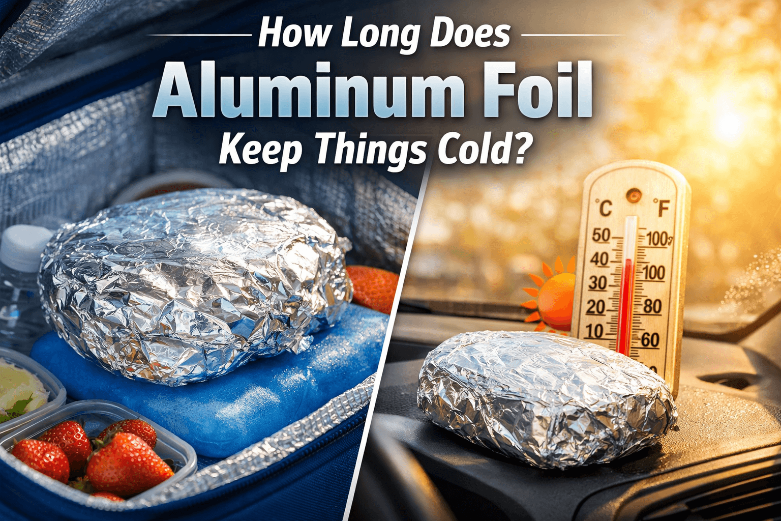 how long does aluminum foil keep things cold