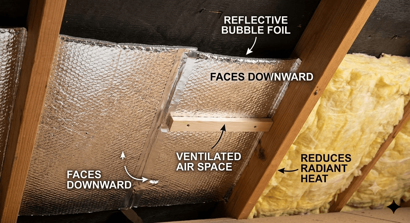 radiant barrier bubble aluminum foil reflective insulation