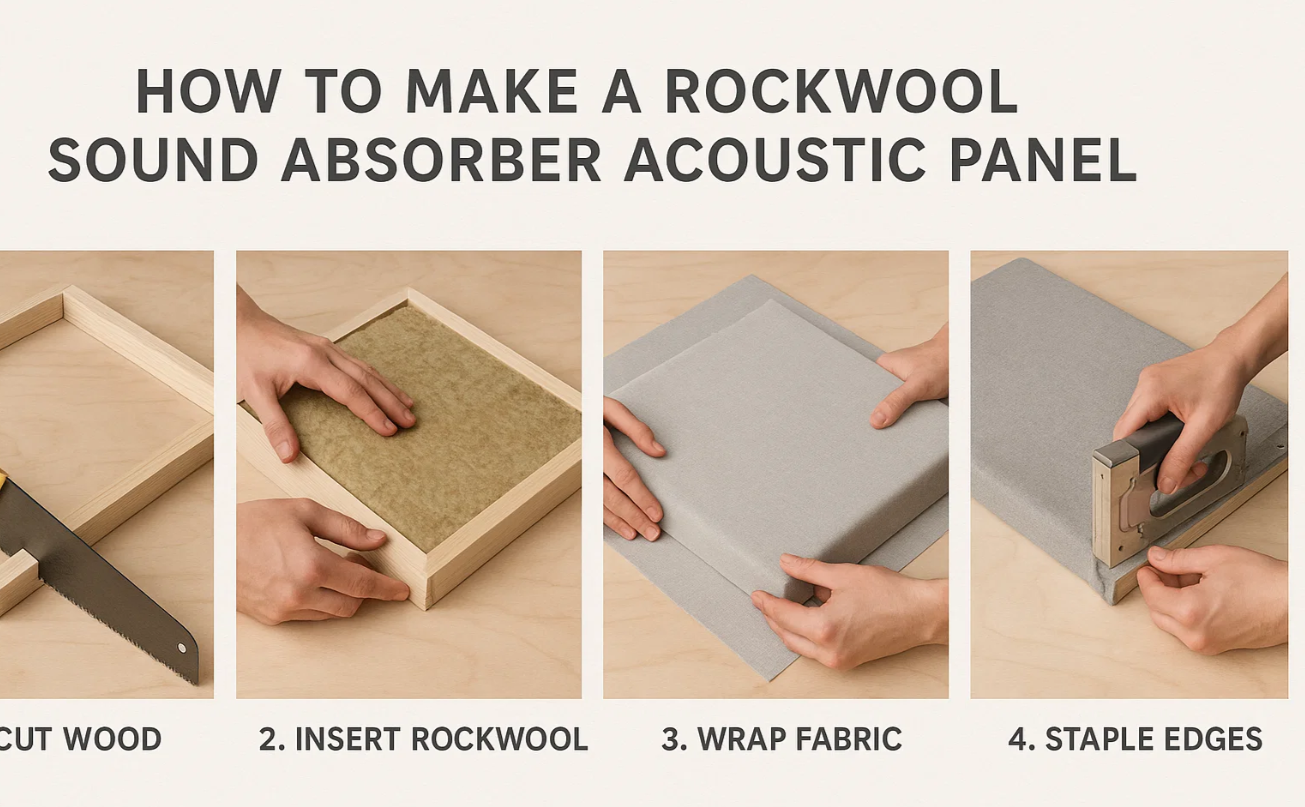how to make a rockwool sound absorber acoustic panels