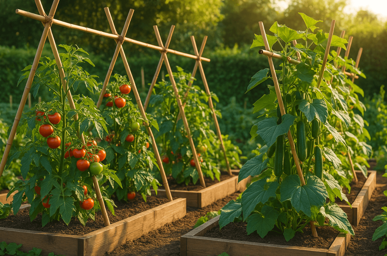 bamboo trellis stakes
