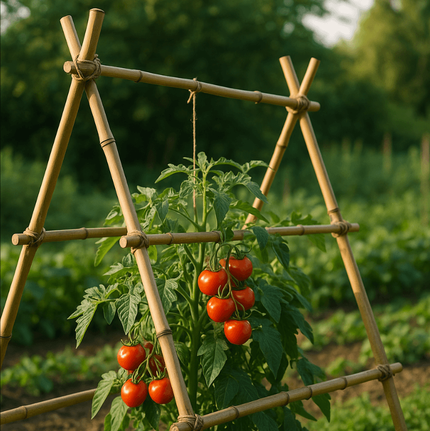 how to make a bamboo stake trellis