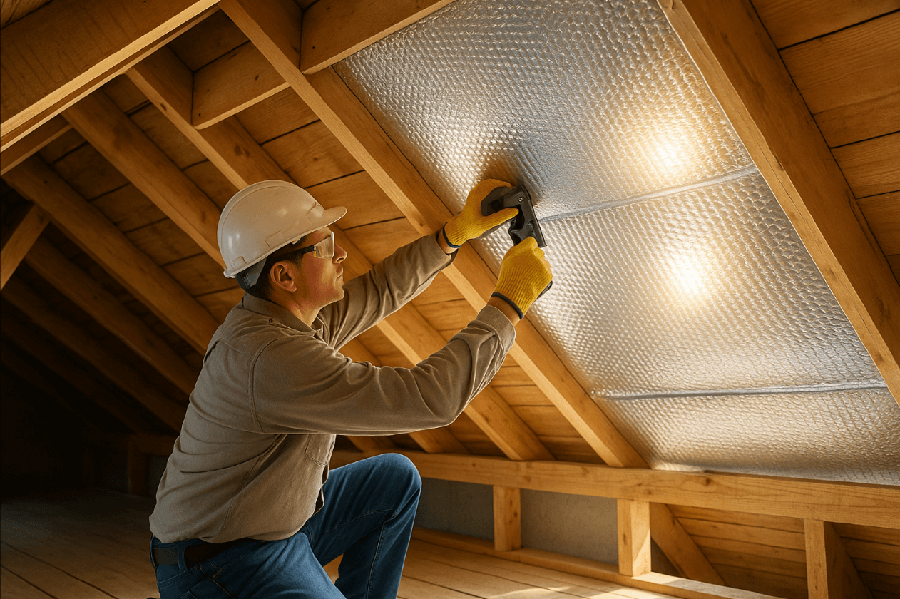 how to use reflective foil bubble insulation