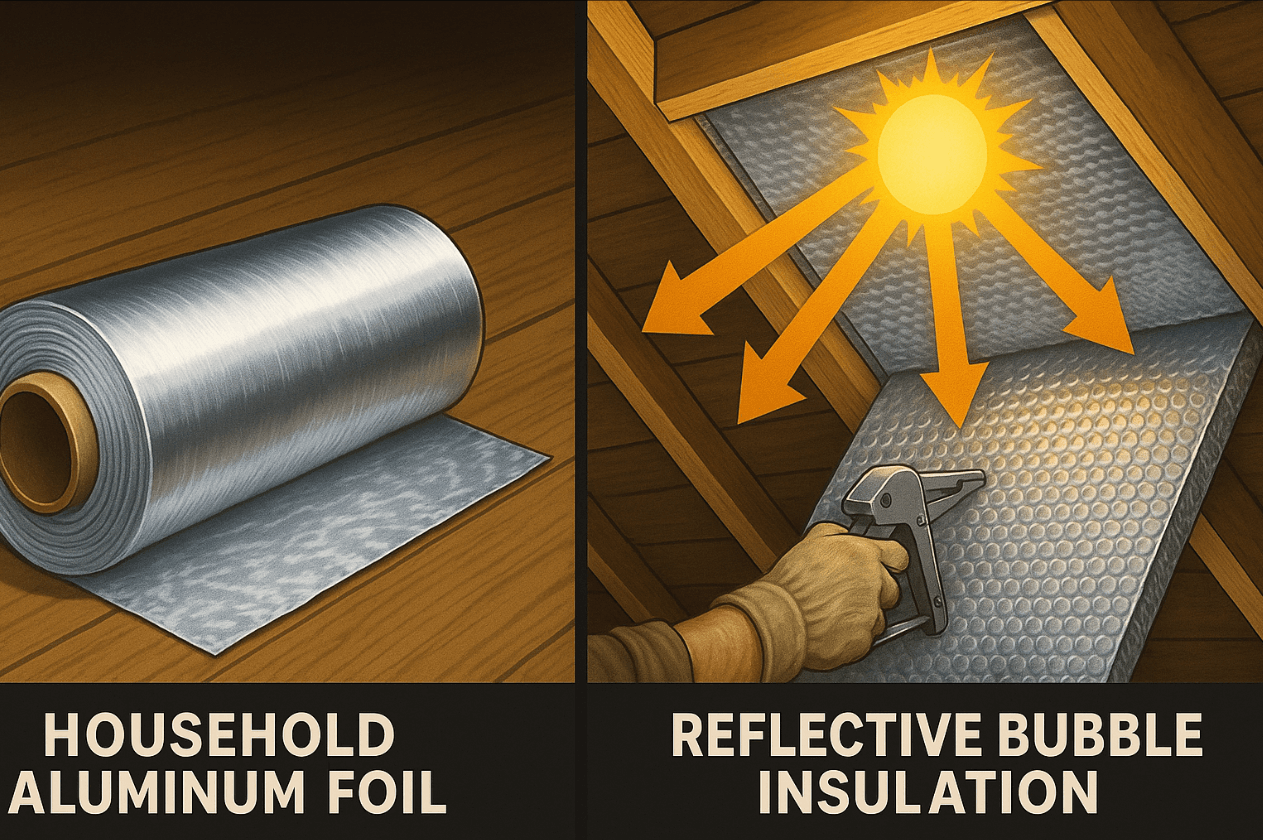 can you just use foil instead of reflective insulation