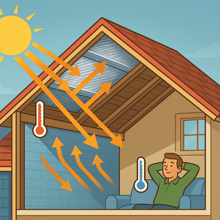 reflective radiant foil insulation