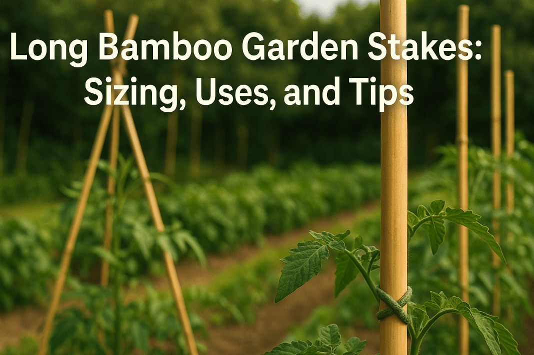 long bamboo garden stakes