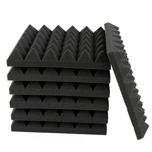2 in. x 12 in. x 12 in. Sound Absorbing Panels Noise Absorbing Foam for Recording Studio 12-Pack