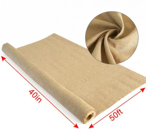 40'' x 50' Natural Burlap Fabric for Weed Barrier, Raised Bed, Seed Cover, Tree Wrap Burlap