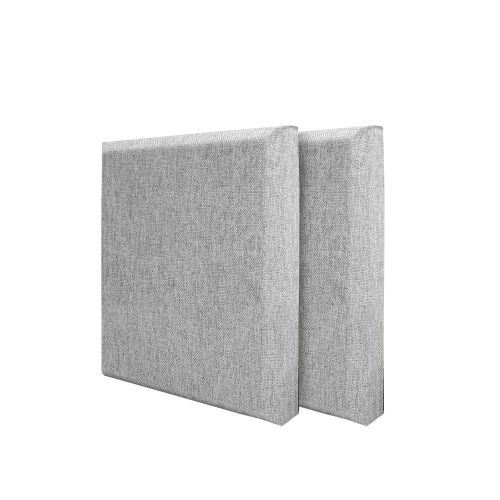 1 in. x 24 in. x 24 in.Grey Fabric Sound Absorbing Acoustic Panels for Office,Studio，Home Theatre,Wall,Ceiling2-Pack