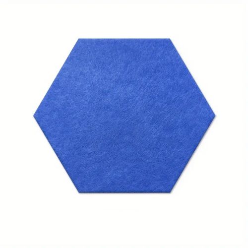 0.4 in. x 11.5 in. x 10 in. Fabric Hexagon Self-Adhesive Sound Absorbing Acoustic Panels in Blue 12-Pack