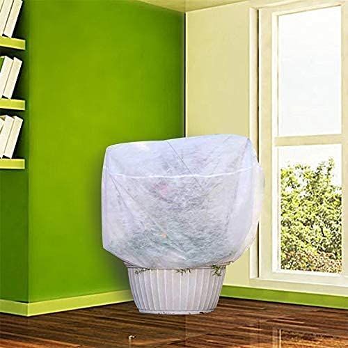 Plant Covers Freeze Protection 39''Hx39''Dia 0.55oz Plant Frost Protection Covers Garden Plant Cover Drawstring Bags Winter Frost pests Protection,White