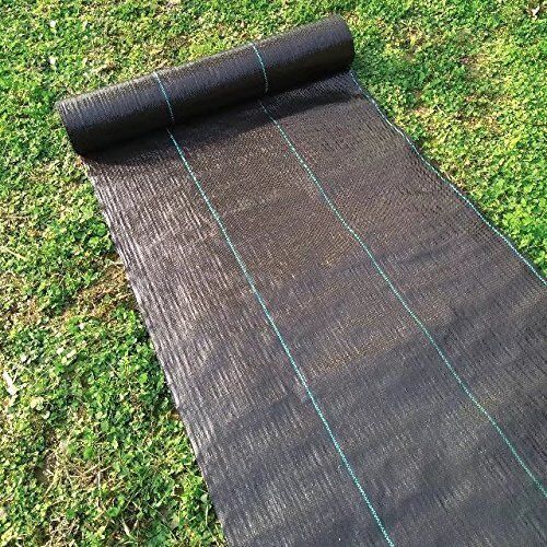 5x12ft Black Woven Landscape Weed Barrier Panel 3.0oz