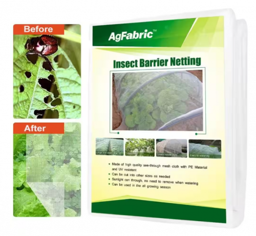 5 ft. x 100 ft. White Insect Netting Protect Plants Fruits Flowers Against Bugs Birds Squirrels