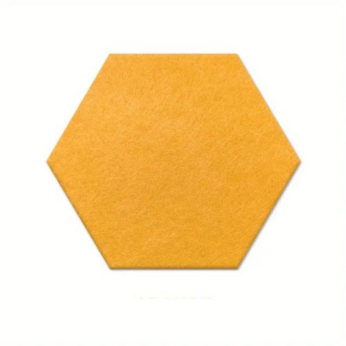0.4 in. x 11.5 in. x 10 in. Fabric Hexagon Self-Adhesive Sound Absorbing Acoustic Panels in Orange 12-Pack