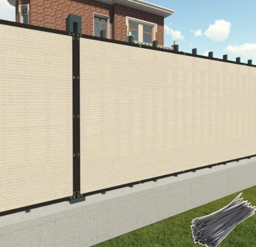 90% Beige Privacy Fence Screen, 6*50 ft