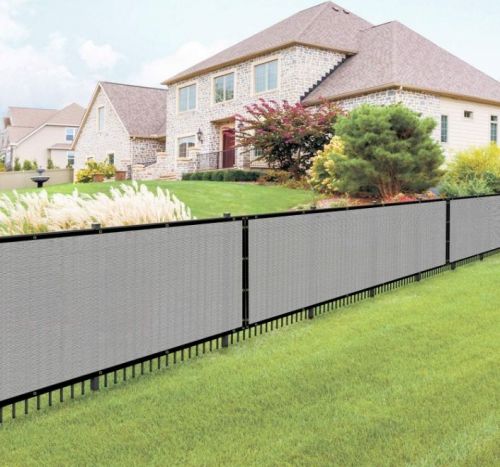 90% Gray Privacy Fence Screen, 3*10 ft