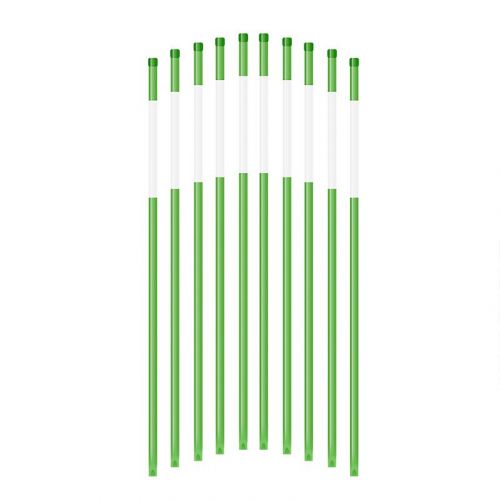 Diameter 7.9mm Solid Snow Pole, Green, 1.52m, Set of 10