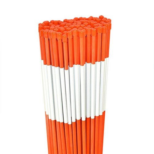 Snow Marker,1/4" Hollow Tube,4ft,Orange,50pcs