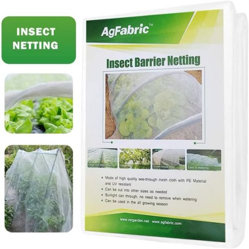 Garden Netting , Insect Pest Barrier for Garden Protection, Row Cover Mesh Netting for Vegetables, Fruit Trees and Plants, 10'x20', White