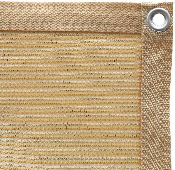 WJCWHH 6 X 6 Wheat Shade Fabric Sun Shade Cloth Taped Edge with Grommets 90% UV-Proof Netting Mesh Fabric Cloth for Porch Deck Outdoor Backyard Patio Balcony Pergola 