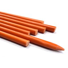 3/8'' x 5' tall, 50pcs, Orange, FRP Plant Stake