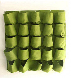 Green Wall Hanging Mount Planter Plant Grow Bag 25 Pocket Planter Grow Bag 