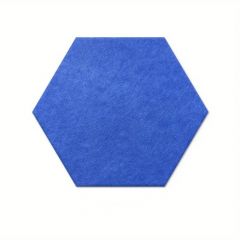 0.4 in. x 11.5 in. x 10 in. Fabric Hexagon Self-Adhesive Sound Absorbing Acoustic Panels in Blue 12-Pack