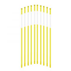 Diameter 7.9mm Solid Snow Pole Yellow, 1.22m, Set of 50