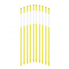 Diameter 7.9mm Solid Snow Pole Yellow, 1.22m, Set of 50