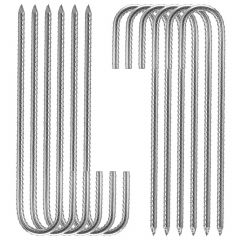 J Steel Rebar, 0.4x12 in, 8pack, Silver