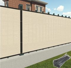 90% Beige Privacy Fence Screen, 4*50 ft