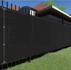 90% Black Privacy Fence Screen, 5*10 ft