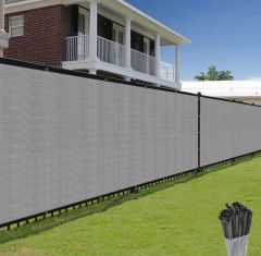90% Gray Privacy Fence Screen, 3*16 ft